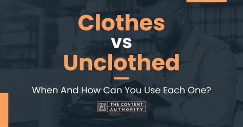 Clothed vs Unclothed (side